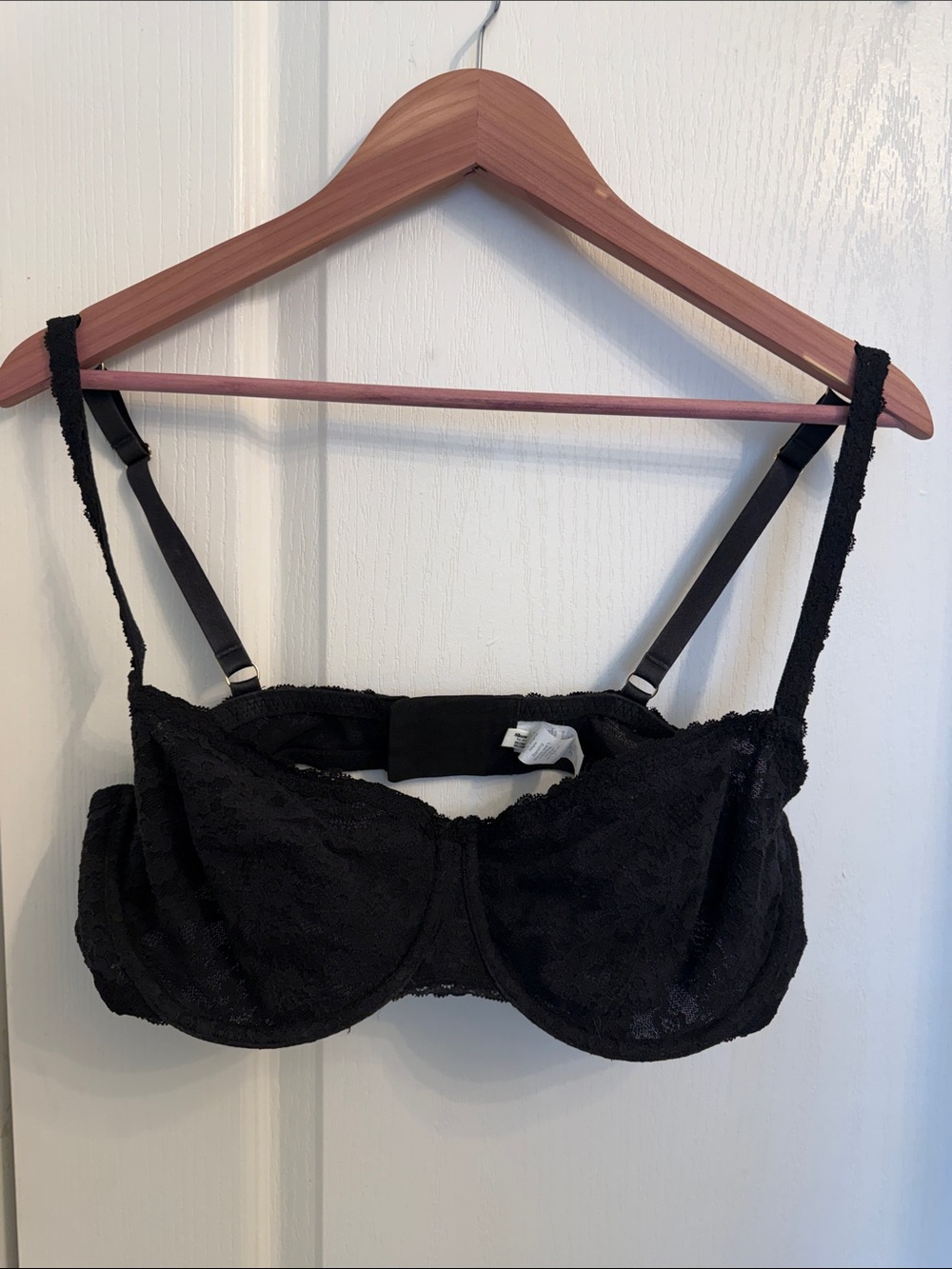 aerie Black Lace Underwire Balconette Bra
